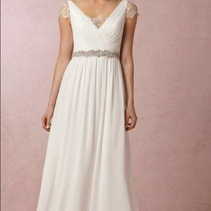 BHLDN Evangeline Ivory Wedding Dress Size 12
